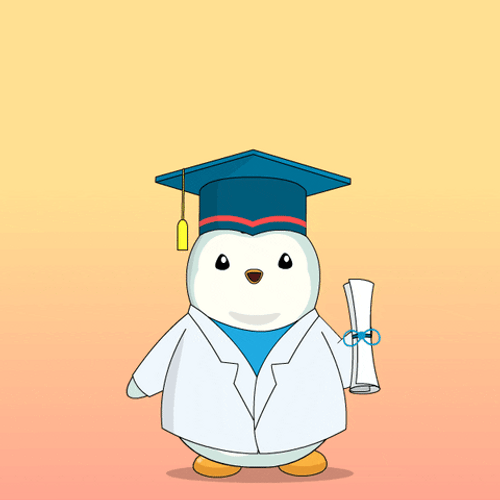 Studies Completed Pudgy Penguin Jumping GIF