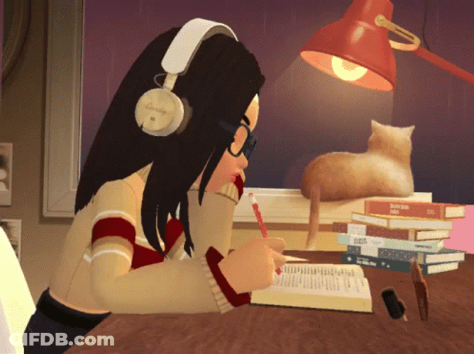 Studying Lofi Rainy Season GIF