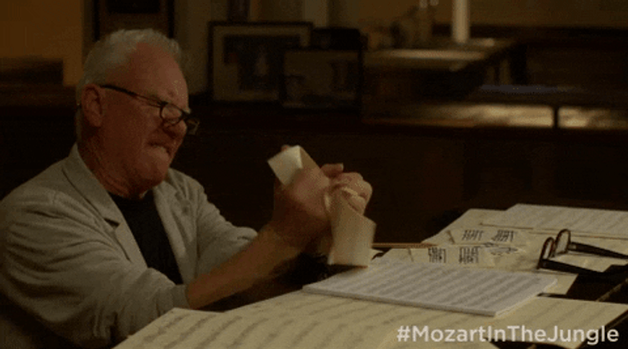 Studying Mozart Becomes Frustrated GIF