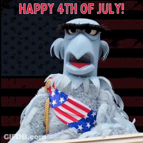 Stuffed Animal American Flag Happy 4Th Of July GIF