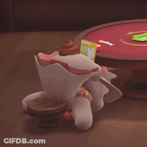 Stuffed Animal At Poker Table With Royal Card GIF