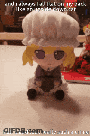 Stuffed Animal Flat On Back Like Upside Down Cat GIF