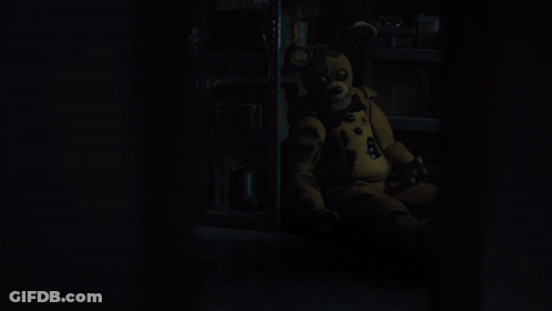 Stuffed Animal In Dark Room Saying Nightmare GIF