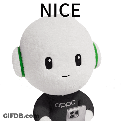 Stuffed Animal In Oppo Shirt Holding Cell Phone GIF
