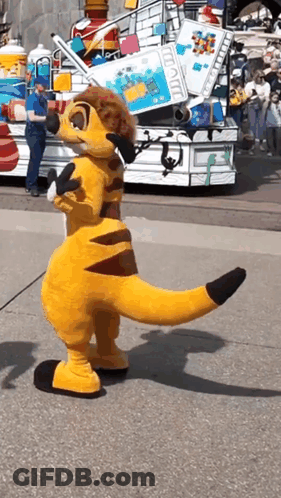Stuffed Animal Lion King Costume GIF