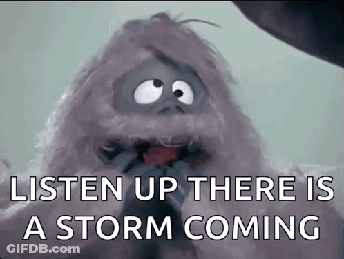 Stuffed Animal Listen Up Storm Coming GIF