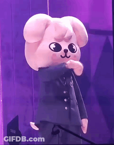 Stuffed Animal On Stage With Microphone GIF