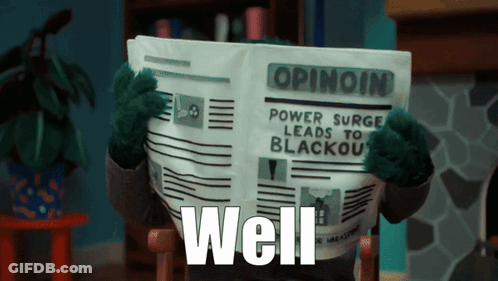 Stuffed Animal Reading Newspaper Saying Well GIF