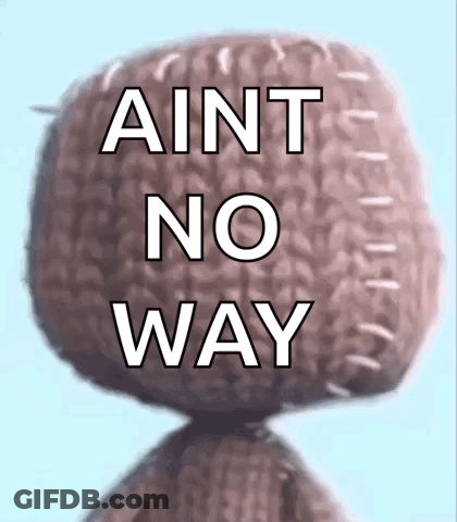 Stuffed Animal Saying Ain't No Way GIF