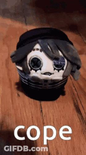 Stuffed Animal Saying Cope GIF