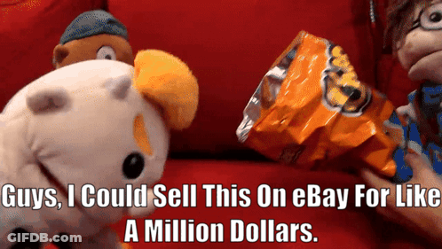 Stuffed Animal Saying I Could Sell This GIF