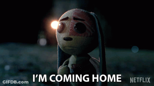 Stuffed Animal Saying Im Coming Home GIF