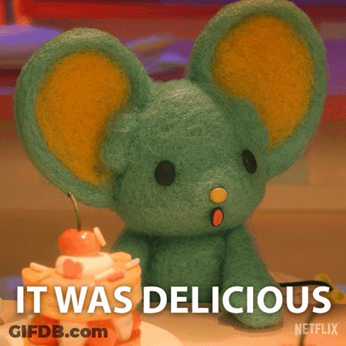 Stuffed Animal Saying It Was Delicious GIF