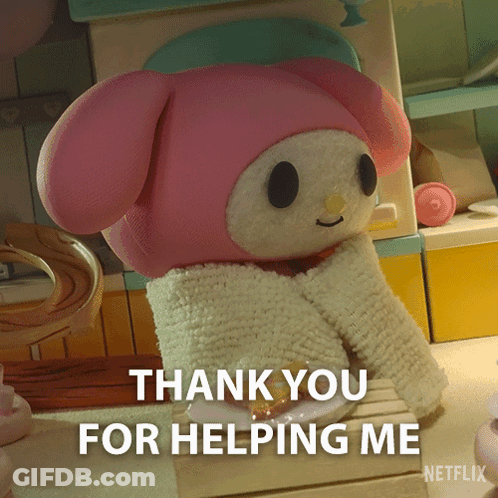 Stuffed Animal Saying Thank You GIF