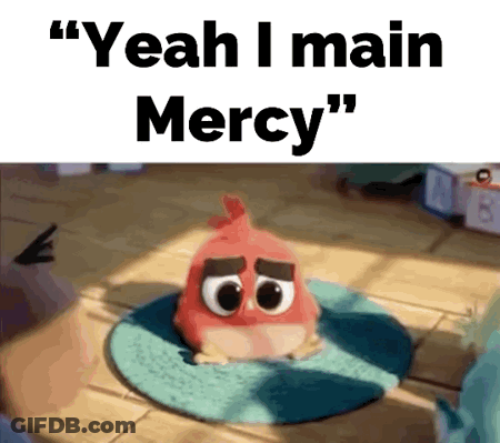 Stuffed Animal Saying Yeah I Main Mercy GIF