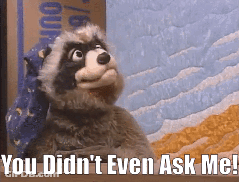 Stuffed Animal Saying You Didn't Even Ask Me GIF