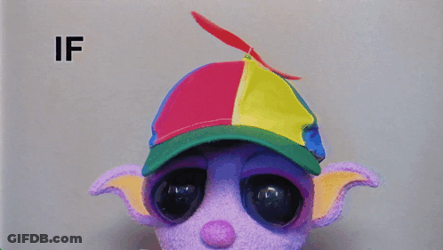 Stuffed Animal Wearing Hat Saying If You Re Bored GIF