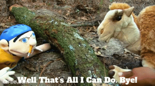 Stuffed Animal Well That's All I Can Do Bye GIF