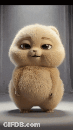 Stuffed Animal With Big Belly Standing GIF