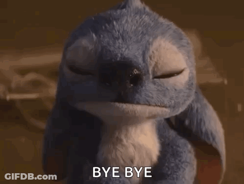 Stuffed Animal With Big Eyes Says Bye Bye GIF