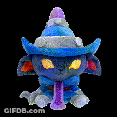 Stuffed Animal With Blue Hat And Purple Hose GIF