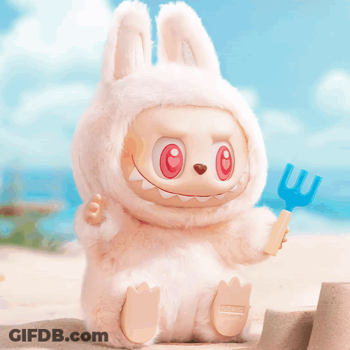 Stuffed Animal With Bunny Ears GIF