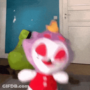 Stuffed Animal With Crown Dancing GIF