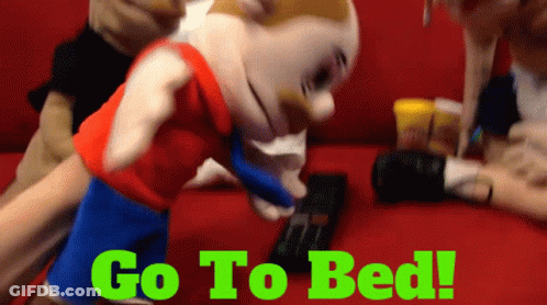 Stuffed Animal With Go To Bed GIF