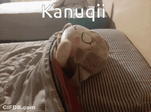Stuffed Animal With Kanuqii Text GIF