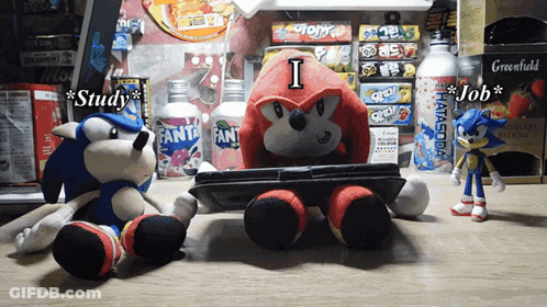 Stuffed Animal With Letter I On Head GIF