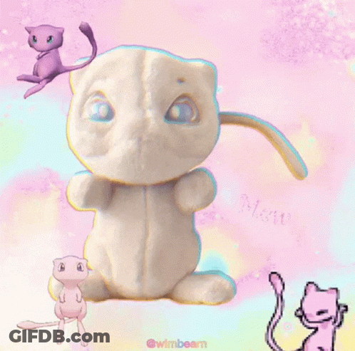Stuffed Animal With Mew GIF