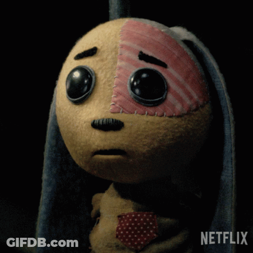 Stuffed Animal With Netflix Logo GIF