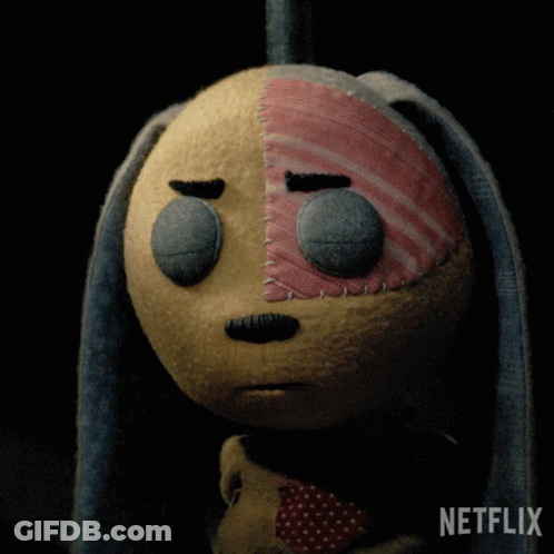 Stuffed Animal With Netflix Logo GIF