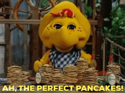 Stuffed Animal With Perfect Pancakes GIF