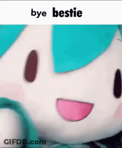 Stuffed Animal With Pink Tongue Saying Bye Bestie GIF