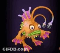 Stuffed Animal With Purple And Yellow Spots GIF