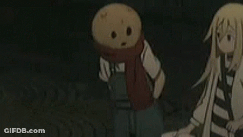 Stuffed Animal With Scarf And Painted Face GIF