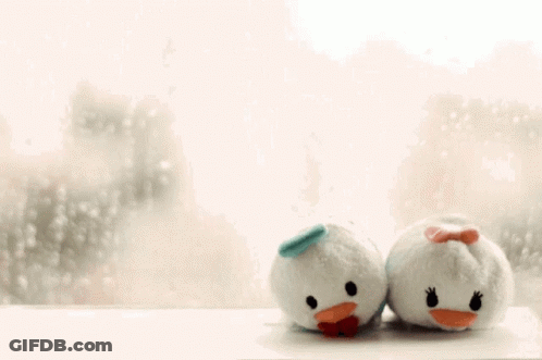Stuffed Animals Next To Cloud GIF