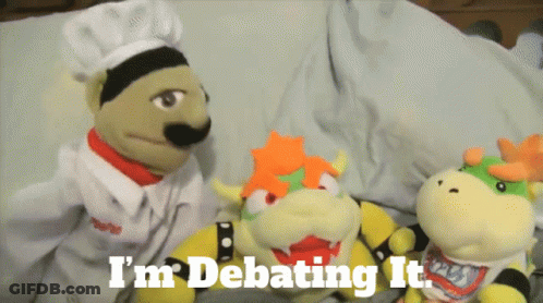 Stuffed Animals On Bed With I'm Debating It GIF