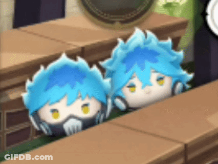 Stuffed Animals With Blue Hair And Yellow Eyes GIF