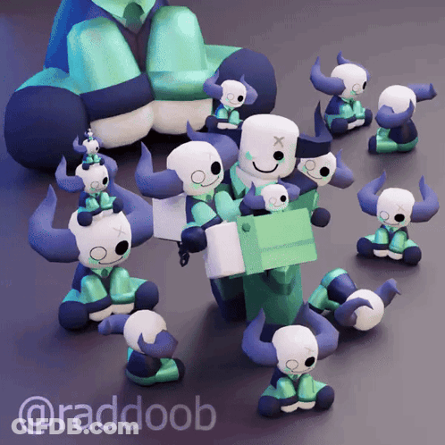 Stuffed Animals With Horns And Name Raddoob GIF