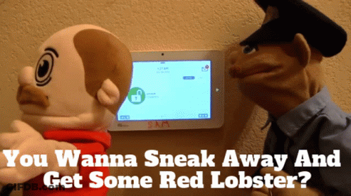 Stuffed Animals You Wanna Sneak Away For Red Lobster GIF