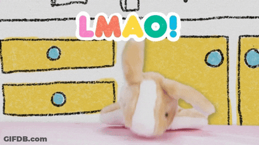 Stuffed Bunny Laugh Out Loud GIF