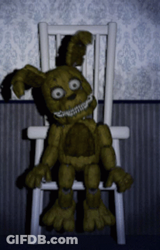 Stuffed Bunny Sitting In Chair GIF