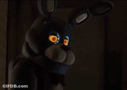 Stuffed Bunny With Glowing Eyes GIF