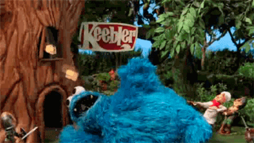 Stuffed Cookie Monster GIF