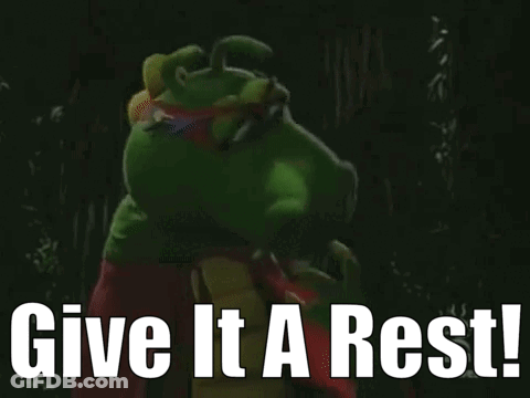 Stuffed Crocodile Saying Give It A Rest GIF