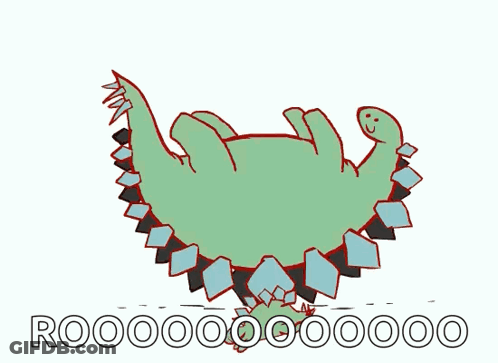 Stuffed Dinosaur In Back Seat Saying Aho Ho Ho GIF