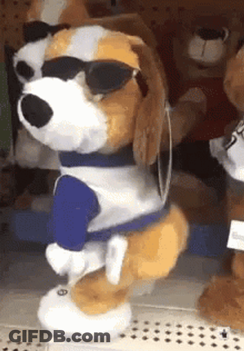Stuffed Dog Back It Up GIF
