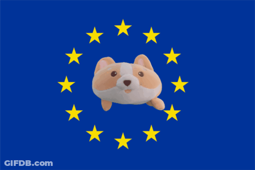 Stuffed Dog In Circle Of Yellow Stars GIF